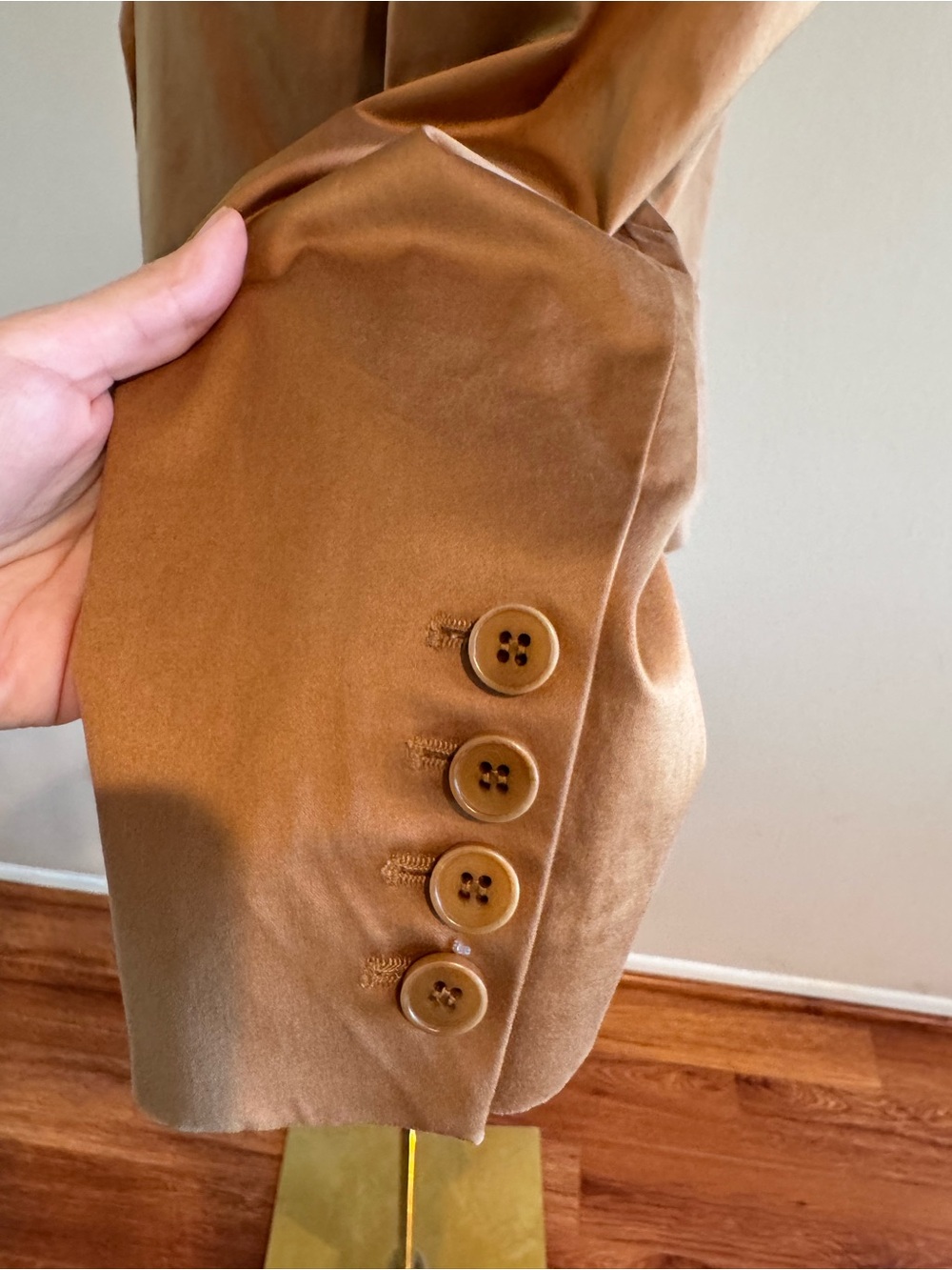 Vintage Theory Y2K Bronze Cotton Sateen Fitted Blazer Jacket - Picture 6 of 14